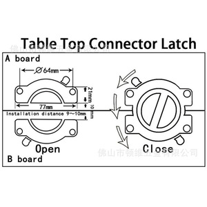 Dunwei Hardware Desktop Connector Zinc Alloy Forging Durable Modern Simple Style <b>Office</b> <b>Table</b> Top Splicing Hardware - Product Image 4