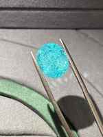 Haute qualité à la main fabrication de bijoux anneaux laboratoire cultivé Paraiba Tourmaline YAG glace fissure ovale bleu diamants pierres précieuses en vrac chaleur