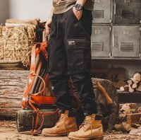 Pantalon Cargo Jogger Décontracté pour Homme, Écologique, Taille Mi-Haute Élastique, Multiples Poches, Idéal Randonnée et Activités de Plein Air - Vente en Gros