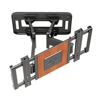 Nuevo diseño de montaje en pared de TV de panel plano de movimiento completo soporte de TV giratorio con Panel de madera soporte de TV de acero para LCD Plasma