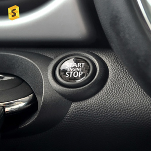 ES N-<span class=keywords><strong>MINI</strong></span>-205 Série R Véritable Fiber De Carbone Voiture Démarrage Couverture <span class=keywords><strong>R56</strong></span> R55 D'arrêt de Démarrage Du Moteur À Bouton Pour <span class=keywords><strong>MINI</strong></span> <span class=keywords><strong>COOPER</strong></span> - Product Image 1