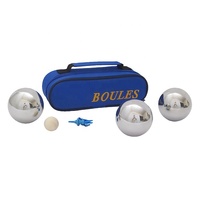 Boule de Boccia de Haute Qualité 720g en Métal avec Sac de Transport et Logo Personnalisé pour Sports de Plein Air