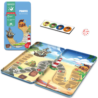 TOMMABO Dollartoys Dollar Item Store Promotion Jouets Échecs Tin Box Portable Ludo Jeu Mini Voyage Dames Jouet 2 Joueurs Jeux
