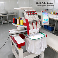Machine à broder numérique à 9 aiguilles pour travaux de broderie de petits cœurs et d'étoiles