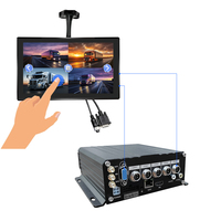 Monitor de pantalla táctil IPS de 10,1 pulgadas, entrada de vídeo de 2 canales, tablero portátil, techo, montaje en pared, DVR móvil, Monitor de camión con Control remoto