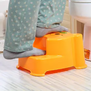 Plastic Child Stool Bathroom Baby Toilet Trainer Footstool Safety Baby Toilet Trainer Step Stool For Kids