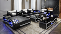 Hochwertige moderne modulare Top Echt leder Wohnzimmer Home Sofa Set