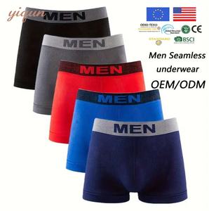 Caleçons Boxers Sans Coutures pour Hommes Certifiés REACH à Prix Abordable – Sous-vêtements Personnalisables avec Logo – Vente en Gros - Product Image 1