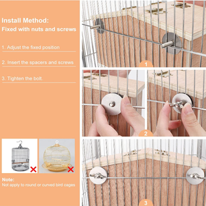 Fabricant Vente en gros de nids d'oiseaux de compagnie cage d'élevage volière maison d'oiseau en bois perruche nichoir Maisons d'oiseaux en bois - Product Image 6