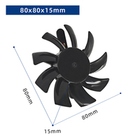 DC-Halterung 80x80x15mm Axiallüfter Rahmenlos 12V 24V Kugel-/Hydrauliklager Kunststoffblätter Luftkühlventilator OEM ODM