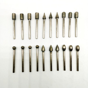 Tête de Meulage Diamant de 6mm, 20 Pièces, <span class=keywords><strong>pour</strong></span> Outils Rotatifs <span class=keywords><strong>Dremel</strong></span>, <span class=keywords><strong>Pierre</strong></span> de Verre, Jade - Product Image 2