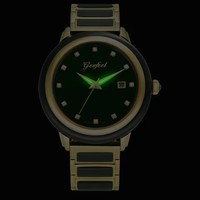 Montres automatiques pour couple en jadéite naturelle avec index diamantés, affichage de la date, aiguilles lumineuses – Élégante montre-bracelet pour le dropshipping