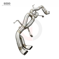 Tuyaux d'échappement Catback en acier inoxydable SD 304 pour Audi R8 V10 5.2L 2017-2019, système d'échappement Audi R8, tuyaux droits polis miroir