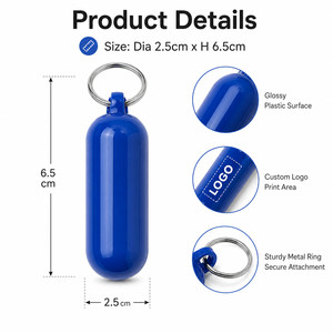 Porte-clés flottant en plastique avec logo personnalisé, anneau porte-clés flottant pour bateau, navigation marine, natation, pêche, sports nautiques, flotteur de sécurité - Product Image 6