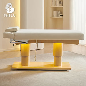 Concurrerende prijs gouden elektrische wimperbehandelings- en massagetafel, spa gezichtsbehandelingsstoel, massage beautybed - Product Image 5