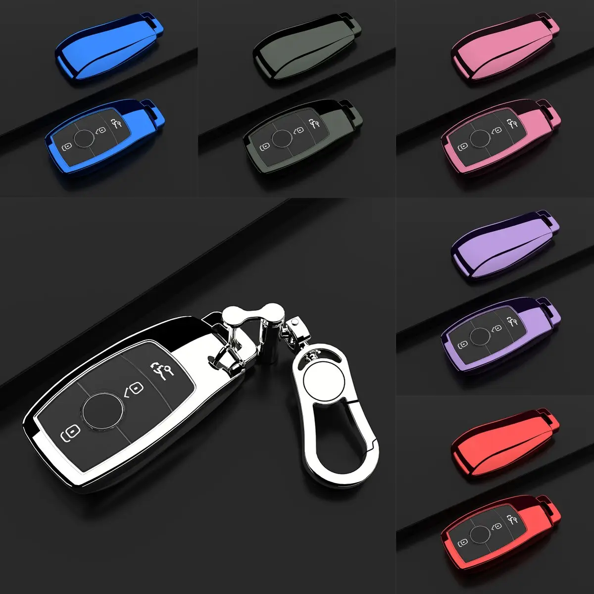 TPU Car Remote Key Case Fob Shell Holder for Mercedes Benz A C E S G Class GLC CLA CLE W205 W213 W222 X167 W177 Smart 3/4 Button