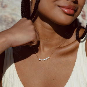 Gemnel Custom 925 Silver Jewelry <strong>Pearl</strong> <strong>Necklace</strong> Freshwater <strong>Pearl</strong> Beads Clavicle <strong>Necklace</strong> Smile Shape Jewelry Wholesale <strong>Necklace</strong> - Product Image 6