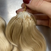 Offre Spéciale Prix de Gros Cheveux Humains Vietnamiens 100% Naturels Ondulés Couleur 613 #   Extensions de cheveux humains au crochet