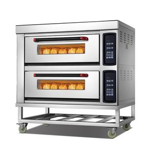 Horno Eléctrico Comercial de Dos Niveles y Cuatro Placas de Gran Capacidad para Hornear Maíz, Pan, Pastel de Luna, <span class=keywords><strong>Pizza</strong></span> y Pasteles para Panaderías y Pastelerías - Product Image 5