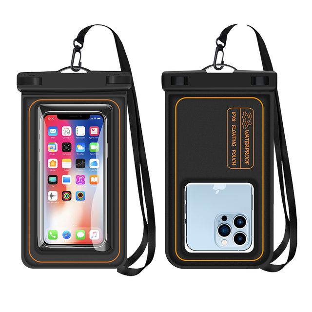 Wholesale Floating Style PVC Smartphone Mobile Phone Pouch Universal Waterproof Phone Bag Soft for iPhone 14 15 Custom Printing