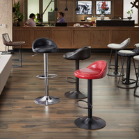 Tabourets de bar en cuir PU à prix d'usine, chaises hautes pour cuisine, base en métal, pivotants, pour restaurant, café, bar