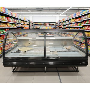Refrigerador Exhibidor de Carne Fresca para Supermercado, Congelador de Delicatessen, Vitrina Refrigerada para Pescado y Mariscos - Product Image 1