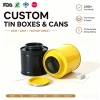 Vente en gros Boîte à café en métal étanche à l'air personnalisée, cylindrique, boîte à thé ronde noire avec couvercle enfichable