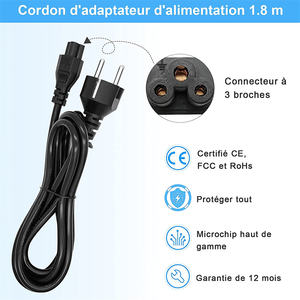 VDE מאושר האיחוד האירופי 220 וולט 3 פין מיקי עכבר רפואי כיתה כבל חשמל עם C5 תקע כבל חשמל - Product Image 6