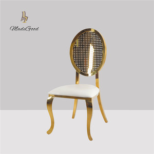 Hochwertiger <span class=keywords><strong>MadeGood</strong></span> Moderner Goldener Edelstahl-Esszimmerstuhl für Zuhause, Büro, Apartment, Schule, Außenbereich und Gartenmöbel - Product Image 2