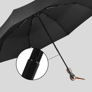 23 pouces 8 panneaux ouverture et fermeture automatiques couleur unie anti-tempête trois hommes pliant <span class=keywords><strong>parapluie</strong></span> compact - Product Image 2