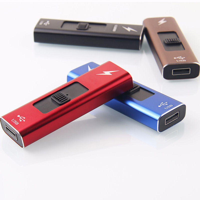 Плазменная зажигалка с двойной дугой, USB перезаряжаемая ветрозащитная беспламенная Бутановая электрическая зажигалка для сигар, сигарет, свечей