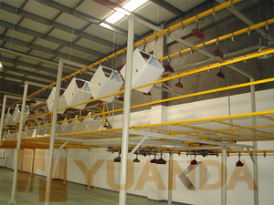 Nhà Máy Giá Heavy Duty trên không Hệ thống băng tải với 360 ° xoay Xe đẩy cho kho hậu cần - Product Image 5