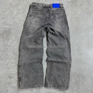Fabricant de jeans, jeans baggy personnalisés de haute qualité, jeans vintage délavés pour hommes, jeans en denim usés - Product Image 2