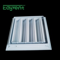 Grille d'aération extérieure carrée en aluminium, couleur personnalisée, à ressorts amovibles, étanche à la pluie, pour la ventilation des bâtiments commerciaux