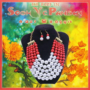 Parure de bijoux Hyperbole plaquée or avec perles d'imitation multicouches pour femme, collier et boucles d'oreilles pendantes, cadeau de mariage - Product Image 4