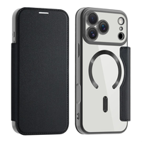 Casing HP iPhone 18 Pro Max 17 16 15 14 13 dengan Slot Kartu, Pelindung Lensa, Dompet Lipat, dan Pengisian Daya Nirkabel, Bahan TPU Berlapis Elektroplating