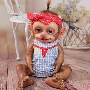 Poupée réborn <span class=keywords><strong>singe</strong></span> en silicone solide de 13 pouces, jouet en caoutchouc souple, figurine réaliste de petit <span class=keywords><strong>singe</strong></span> bébé, pour l'exportation - Product Image 4