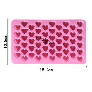 Mini moule en silicone en forme de cœur à 55 cavités pour la pâtisserie - Product Image 4