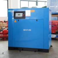 Compresor de Aire de Tornillo de Frecuencia Variable Estacionario Kaishan Serie BMVF, Nuevo, 7.5KW-132KW, a Gas, con Lubricación por Aceite y Motor Central