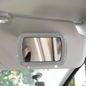 Diamond-Encrusted HD Plastic Car Vanity <b>Mirror</b> In-Car Visor <b>Clip</b>-On Makeup <b>Mirror</b> Passenger-Side Touch-Up Vehicle Interior - Product Image 2