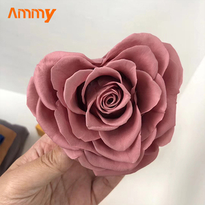 Caja de flores acrílicas hechas a mano, caja cuadrada de flores preservadas, tipo corazón para Navidad, Día de San Valentín, regalo favorito de la floristería - Product Image 4