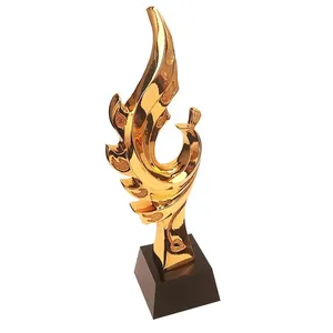 水晶批发3D激光雕刻荣誉优雅Ldeas孔雀奖树脂动物工艺品奖奖杯