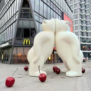 Escultura de Fibra de Vidrio con Figura Animal, Diseño Contemporáneo de Dibujos Animados, para Montaje en Suelo Exterior, ZY-9082 - Product Image 1