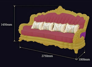 طقم أريكة كلاسيكي أوروبي من الخشب الصلب لـ 8 أشخاص، أريكة فاخرة من الجلد الأخضر مريحة لغرفة المعيشة مع خدمة تصميم مخصصة - Product Image 5
