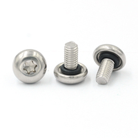 Produsen Baut M2 M3 M4 M5 M6 Sekrup Tahan Air Seng Putih SS304 316 Baja Karbon Kepala Pan Torx Sekrup Penyegel dengan O Ring