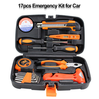 Kit de survie d'urgence 17 en 1, boîte à outils de secours, marteau de sécurité, boîte à outils robuste, ensemble d'outils de mécanicien