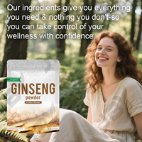 JBY OEM Vegan Bebas Gluten Mendukung Energi dan Vitalitas Sehat Bubuk Akar Ginseng dengan Ginsenosida Aktif Kaya Antioksidan