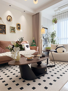 Tavolino da Caffè in Legno Massello Stile Mid-Century Modern, Design Wabi-Sabi, Retrò Francese <span class=keywords><strong>per</strong></span> Soggiorno, Piccoli Appartamenti, <span class=keywords><strong>Arredamento</strong></span> Bauhaus - Product Image 3