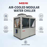 Refroidisseur d'eau modulaire automatique MERI à refroidissement par air, réfrigérant écologique R410A, unité de refroidissement centralisée industrielle