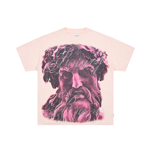 T-shirt décontracté pour homme, design uni, 100% coton, respirant, coupe ample, col rond, manches courtes, tissu 280g - Product Image 1